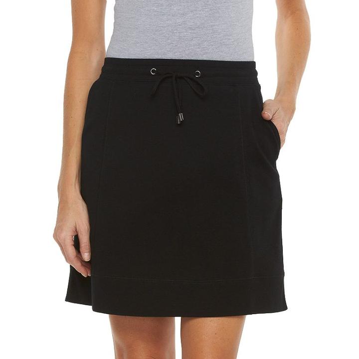Women's Croft & Barrow&reg; Knit Skort, Size: Large, Black