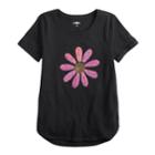 Girls 7-16 & Plus Size So&reg; Flip Sequin Rolled Cuff Tee, Size: 16, Black