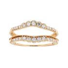 14k Gold 3/8 Carat T.w. Diamond Enhancer Wedding Ring, Women's, Size: 7, White
