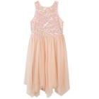 Girls 7-16 Speechless Glitter Sequin Bodice Sharkbite Hem Dress, Girl's, Size: 16, Pink Other