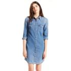 Women's Levi's Western Jean Shirtdress, Size: Medium, Blue