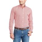 Men's Chaps Classic-fit Patterned Stretch Button-down Shirt, Size: Medium, Red
