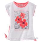 Girls 4-6x Oshkosh B'gosh&reg; Embellished Side-tie Tee, Size: 4, Orange