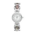 Vivani Women's Simulated Abalone Cuff Watch, Grey