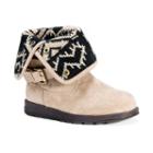 Muk Luks Jess Women's Water-resistant Boots, Girl's, Size: 10, Beig/green (beig/khaki)