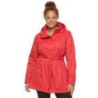 Plus Size Columbia Spring Run Hooded Trench Jacket, Women's, Size: 1xl, Dark Pink