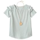 Girls 7-16 & Plus Size Self Esteem Patterned Cold Shoulder Top With Necklace, Girl's, Size: L Plus, White Oth
