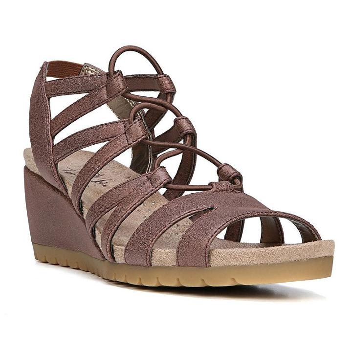 Lifestride Nadira Women's Wedge Sandals, Size: Medium (9.5), Brown Over