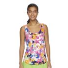 Women's Chaps Sport Printed Tank, Size: Large, Pink Ovrfl