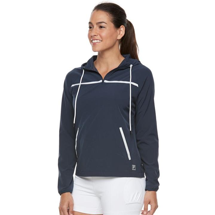 Women's Fila Sport&reg; Quarter Zip Reflective Jacket, Size: Small, Blue (navy)