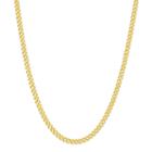 14k Gold Over Silver Curb Chain Necklace - 24 In, Women's, Size: 24, Yellow