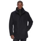 Men's Andrew Marc Wool-blend Car Coat, Size: Medium, Dark Blue