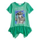 Disney's D-signed Descendants 2 Girls 7-16 Magical Misfits Sharkbite Top, Size: Small, Brt Green