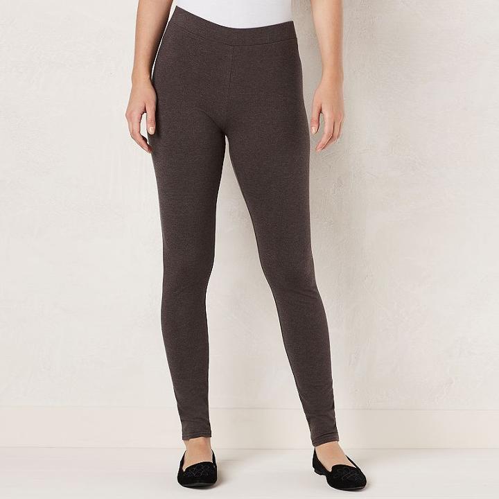 Women's Lc Lauren Conrad Heathered Legging, Size: M Short, Brown