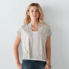 Women's Sonoma Goods For Life&trade; Marled Cardigan, Size: Medium, Med Grey