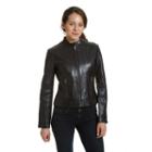 Women's Excelled Leather Scuba Jacket, Size: Medium, Black