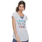 Juniors' Marvel Hero Elite Captain America Graphic Tee By Her Universe, Teens, Size: Small, White Oth