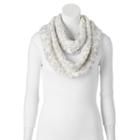 Cuddl Duds Soft Knit Infinity Scarf, Women's, White Oth