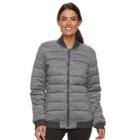 Women's Tek Gear&reg; Zip-front Bomber Jacket, Size: Medium, Grey Other