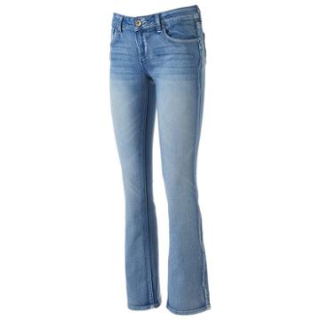 Juniors' Hydraulic Stiletto Bootcut Jeans, Teens, Size: 7, Blue