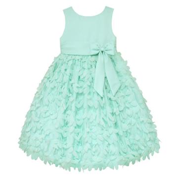 Girls 4-6x American Princess Satin Petal Dress, Girl's, Size: 4, Lt Green