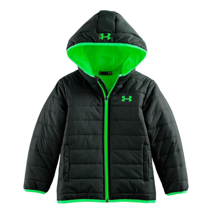 Boys 4-7 Under Armour Puffer Heavyweight Jacket, Size: 5, Black