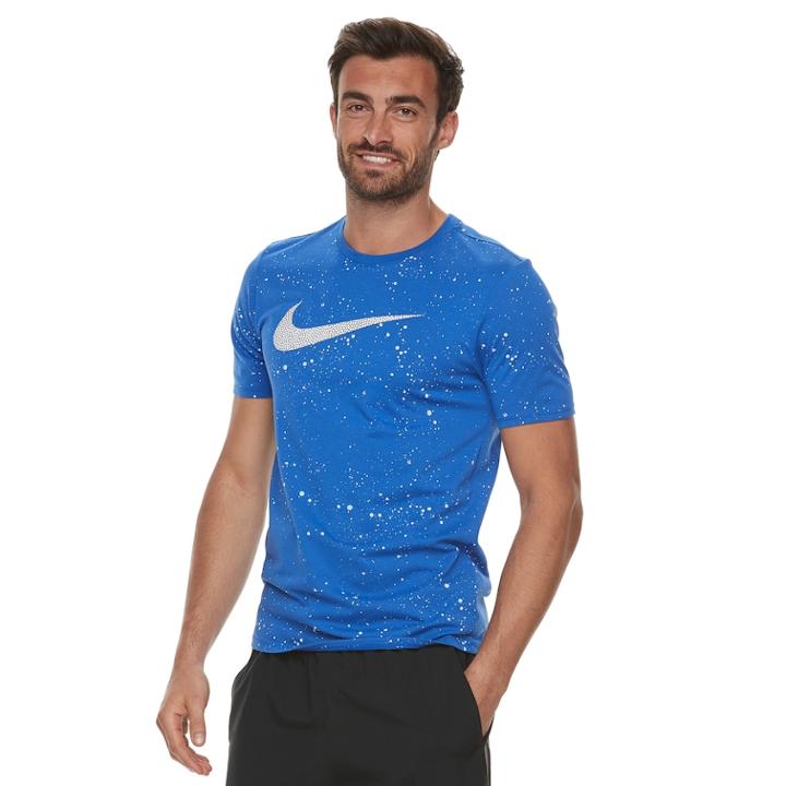 Men's Nike Swoosh Tee, Size: Medium, Blue