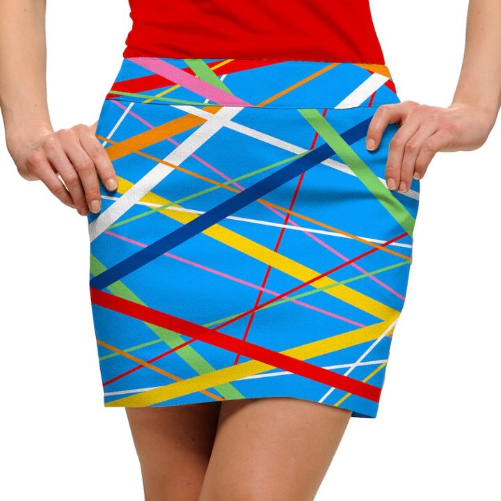 Women's Loudmouth Stick Printed Golf Skort, Size: 10, Brt Blue