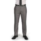 Men's Billy London Slim-fit Sharkskin Flat-front Charcoal (grey) Suit Pants, Size: 32x32