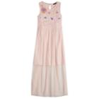 Girls 7-16 My Michelle Sequined Floral Bodice Maxi Dress, Size: 10, Med Pink