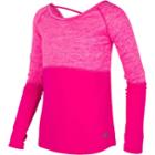 Girls 7-16 New Balance Long Sleeve Catonic Perforated Top, Size: 16, Brt Pink