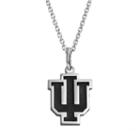Fiora Sterling Silver Indiana Hoosiers Team Logo Pendant Necklace, Women's, Size: 16, Grey