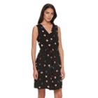 Women's Elle&trade; Floral Pleat Fit & Flare Dress, Size: Large, White