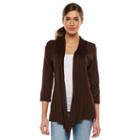 Women's Ab Studio Open-front Cardigan, Size: Medium, Brown