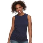 Women's Apt. 9&reg; Ruched Tank, Size: Xl, Dark Blue