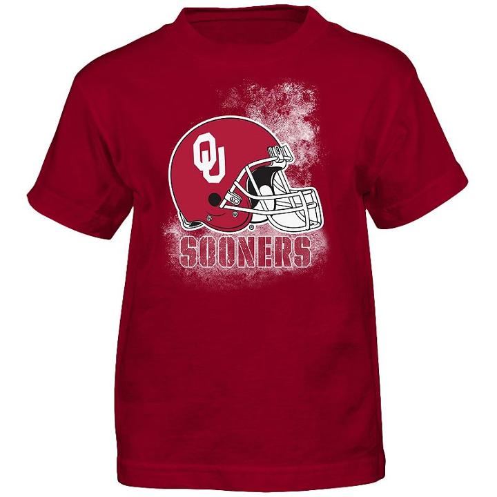 Boys 4-7 Oklahoma Sooners Helmet Tee, Size: L(7), Red