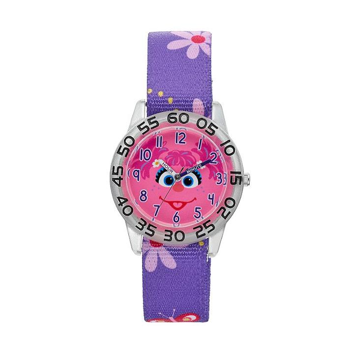 Sesame Street Abby Cadabby Kids' Floral Time Teacher Watch, Women's, Multicolor