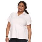 Plus Size Croft & Barrow&reg; Johnny Collar Polo, Women's, Size: 3xl, Brt Pink