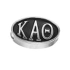 Logoart Kappa Alpha Theta Sterling Silver Oval Bead, Women's, Grey