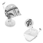 Star Wars 3d Boba Fett Cuff Links, Men's, Silver