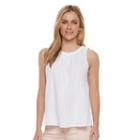 Women's Sonoma Goods For Life&trade; Seersucker Swing Tank, Size: Xs, White