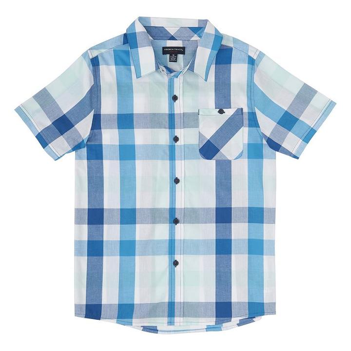 Boys 8-20 French Toast Plaid Button-down Shirt, Boy's, Size: 14, Med Blue