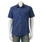 Men's Ocean Current Ratio Button-down Shirt, Size: Small, Dark Blue