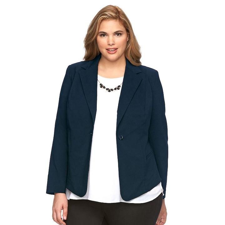 Plus Size Apt. 9&reg; Millennium Solid Jacket, Women's, Size: 24 W, Brown Over