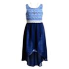 Girls 7-16 Emily West Cross Back Tulip Hem Chiffon Skirt Dress With Necklace, Size: 7, Blue