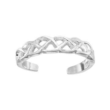 Barefootsies Silver Plated Celtic Knot Toe Ring, Women's, Grey