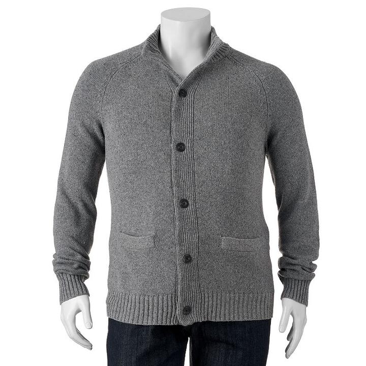 Big & Tall Sonoma Goods For Life&trade; Classic-fit Wool-blend 5gg Mockneck Sweater, Men's, Size: Xl Tall, Med Grey