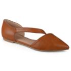 Journee Collection Landry Women's Pointed Flats, Girl's, Size: 6.5, Brown