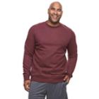 Big & Tall Tek Gear&reg; Regular-fit Ultrasoft Fleece Crewneck Tee, Men's, Size: L Tall, Dark Red