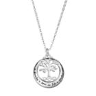Silver Expressions By Larocks Silver Plated Family Tree Pendant, Women's, Grey